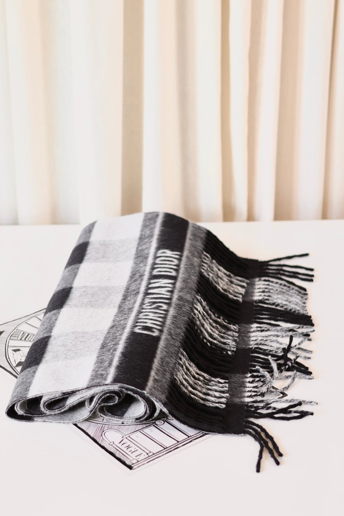 Dior Black & Grey Scarf