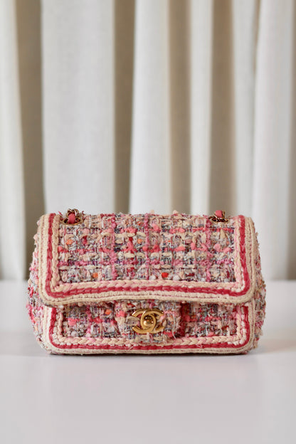 Chanel Tweed Rectangular Pink