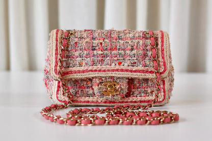 Chanel Tweed Rectangular Pink