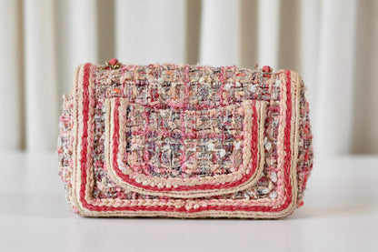 Chanel Tweed Rectangular Pink