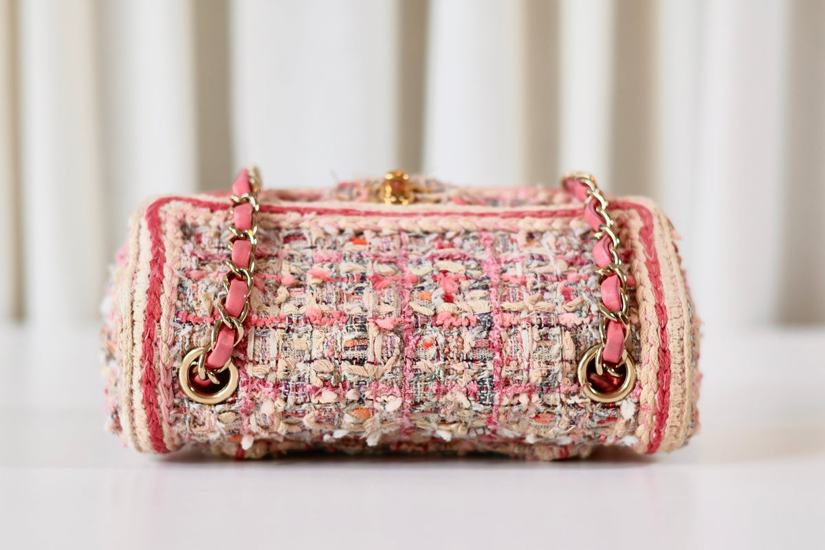 Chanel Tweed Rectangular Pink