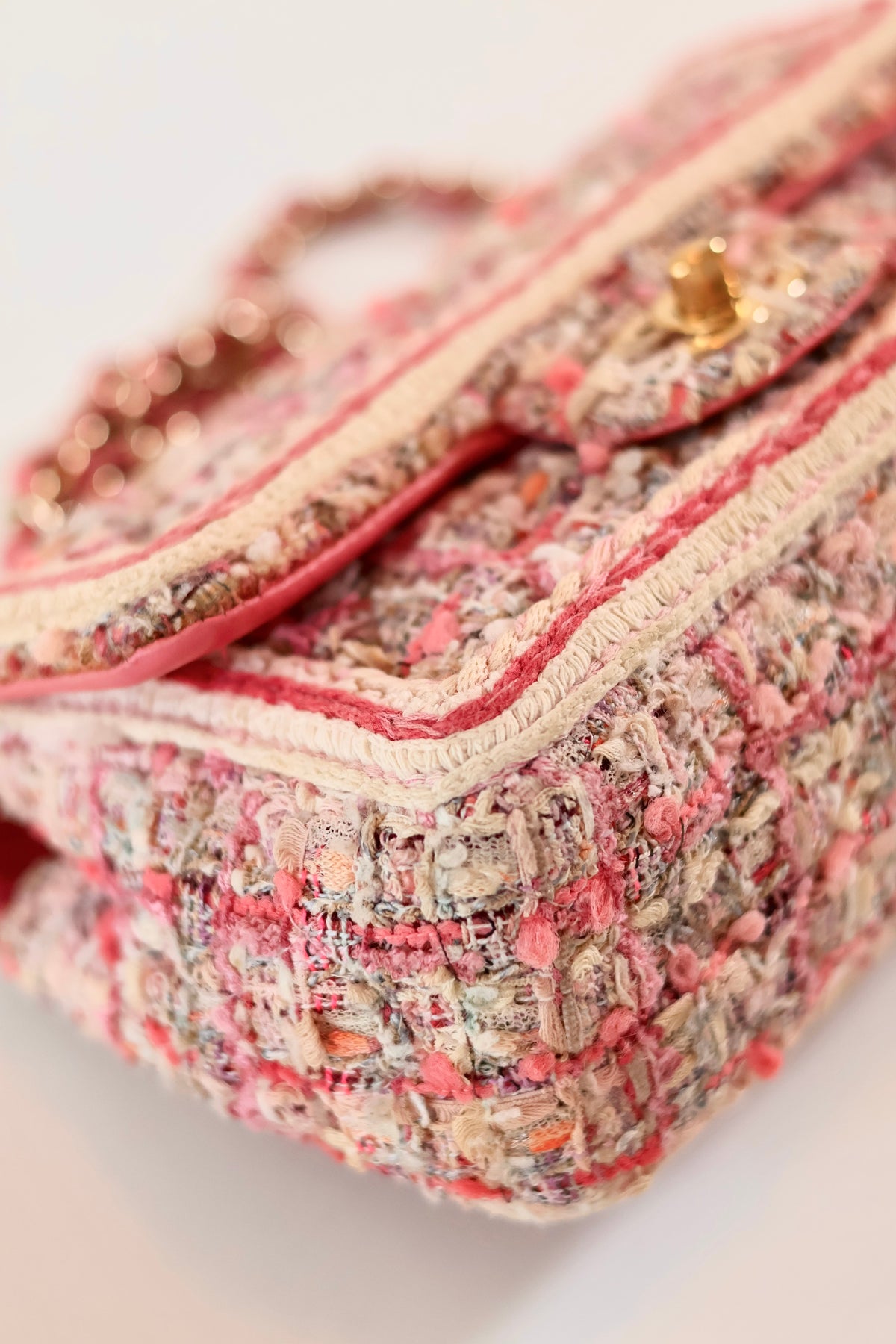 Chanel Tweed Rectangular Pink