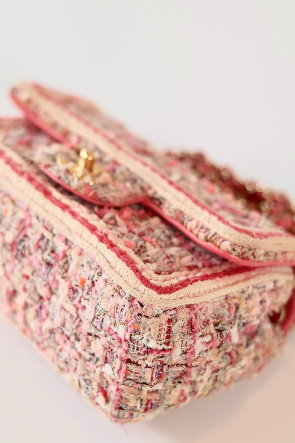 Chanel Tweed Rectangular Pink