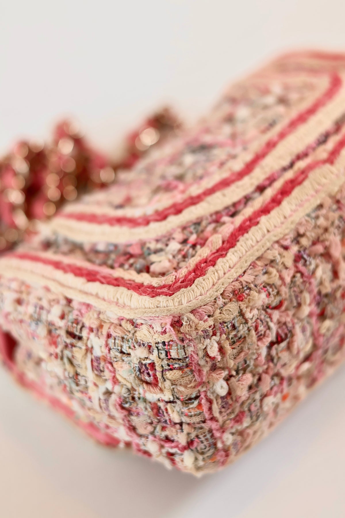 Chanel Tweed Rectangular Pink