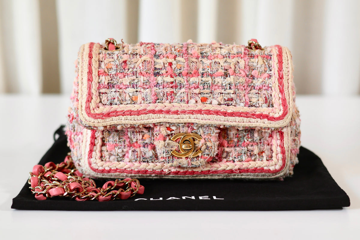 Chanel Tweed Rectangular Pink
