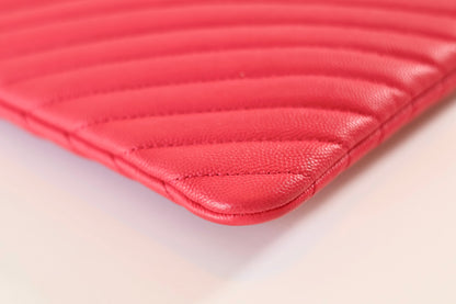 Chanel Chevron Clutch Pink