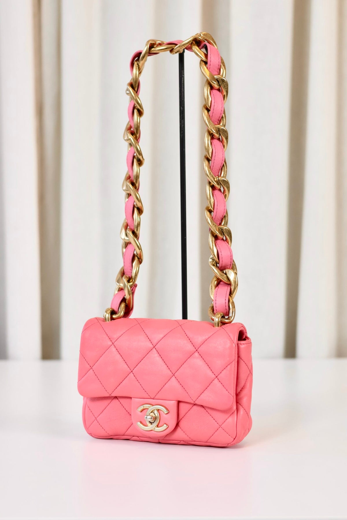Chanel pink shoulder bag