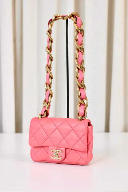Chanel pink shoulder bag