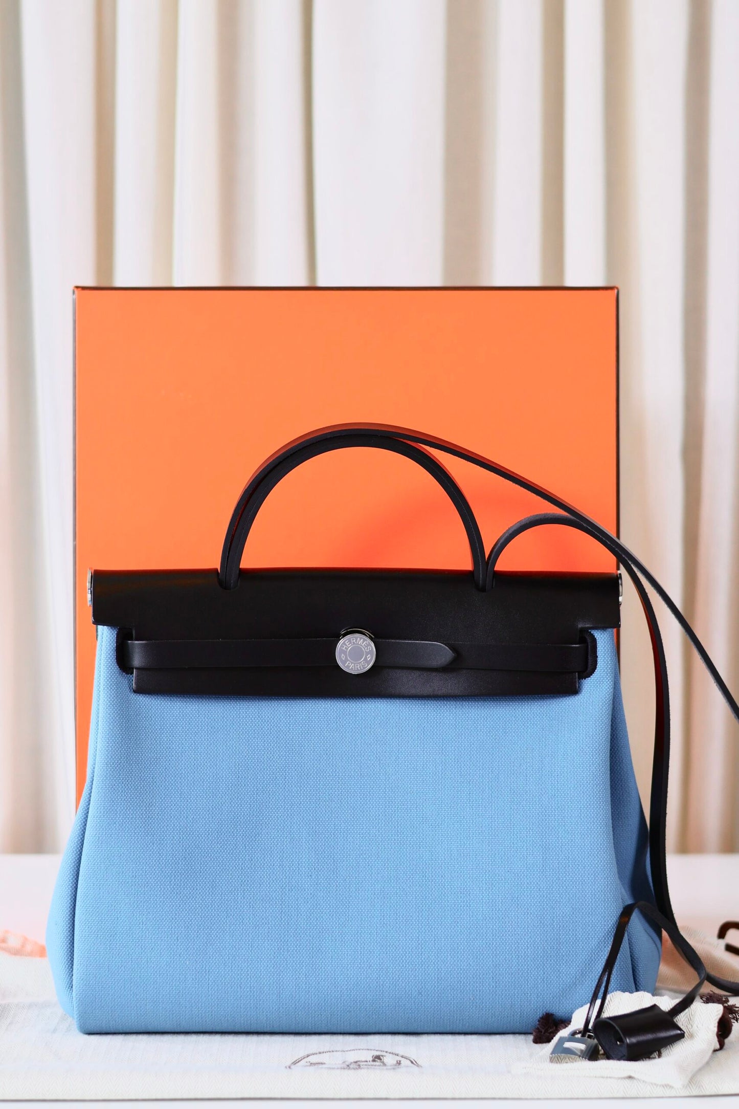 Hermes Herbag 31 New Blue Jean