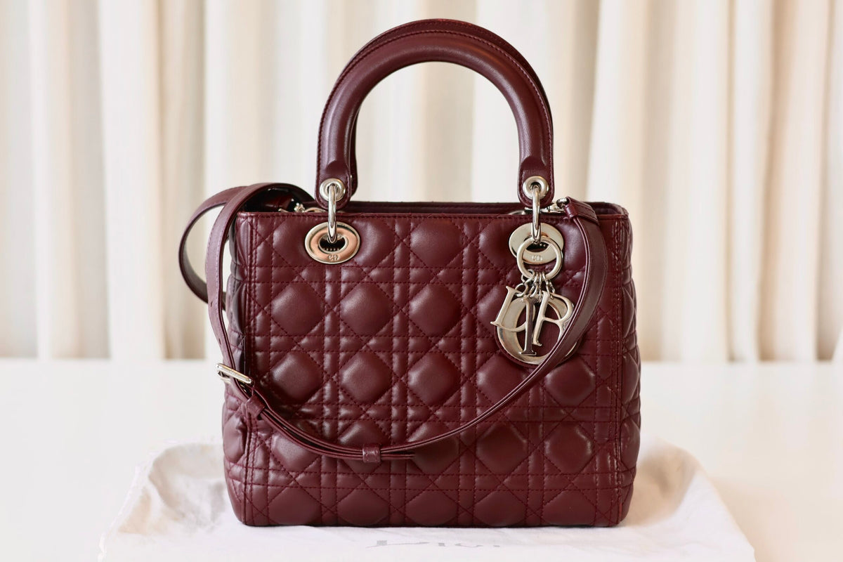 Lady Dior medium aubergine