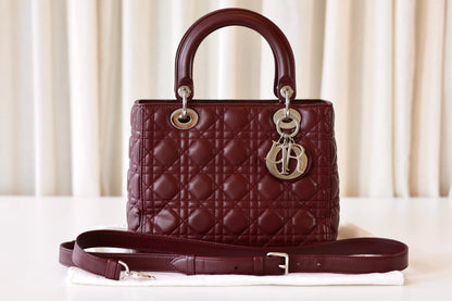 Lady Dior medium aubergine