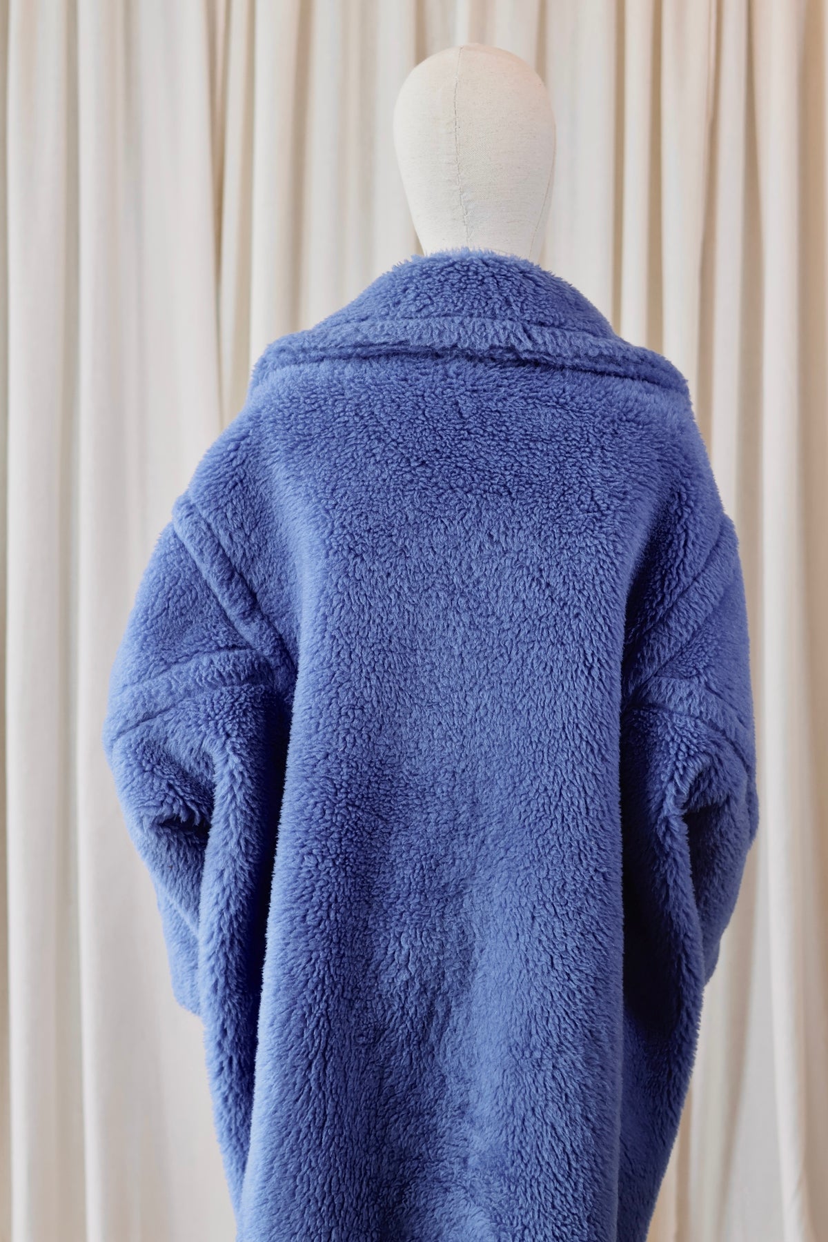 Max Mara Teddy Blue Wool Coat