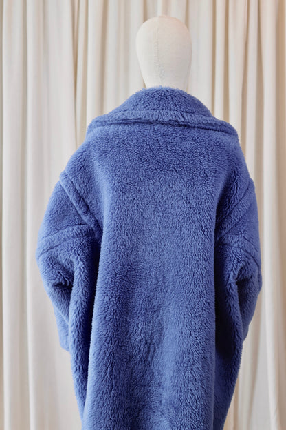 Max Mara Teddy Blue Wool Coat