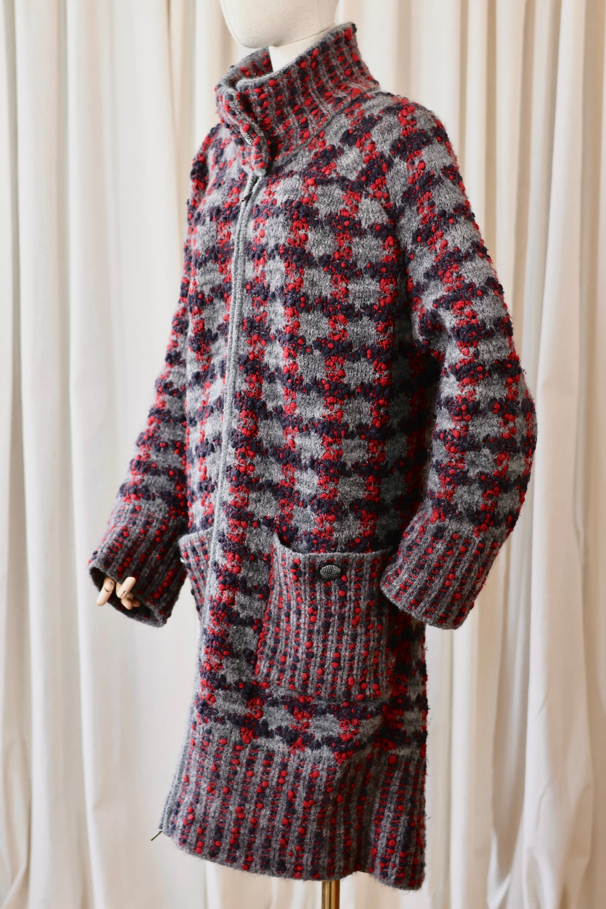 Chanel Knitted Coat Wool