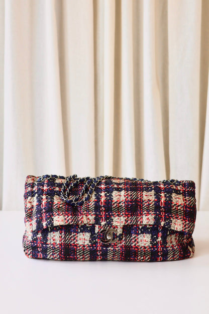 Chanel fabric single flap bag