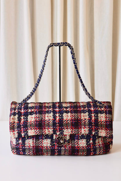 Chanel fabric single flap bag