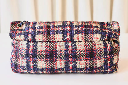 Chanel fabric single flap bag