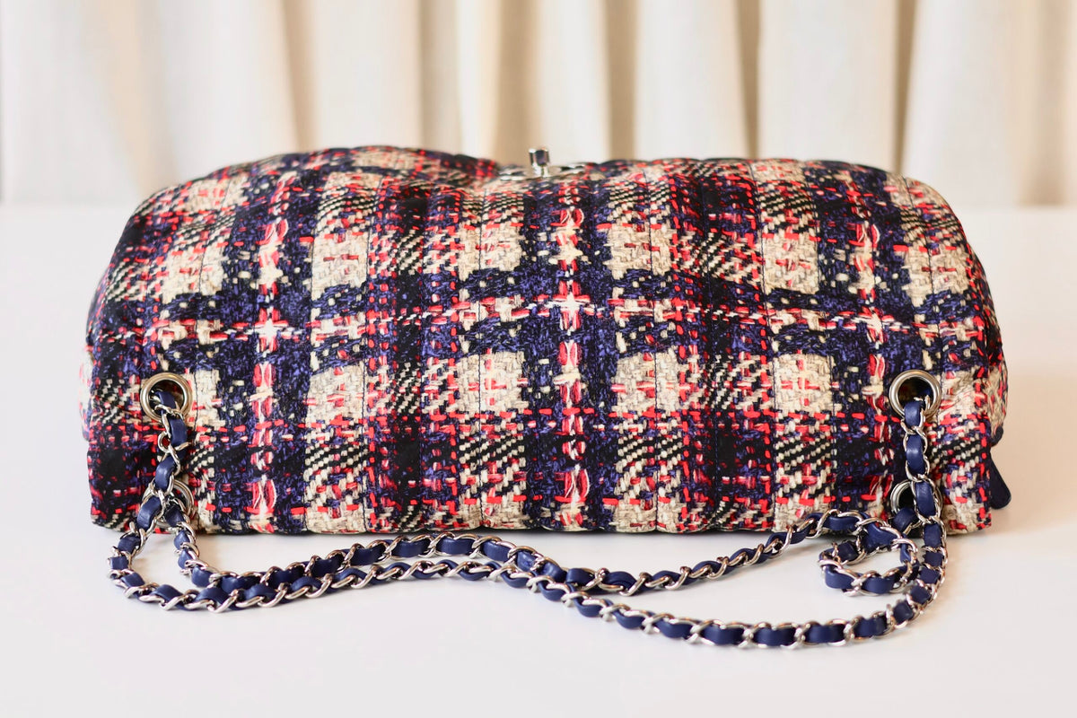 Chanel fabric single flap bag