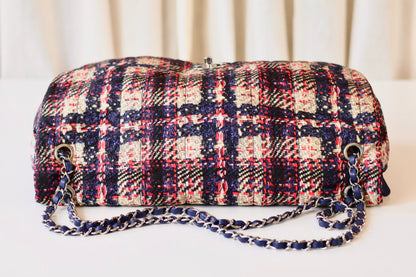 Chanel fabric single flap bag