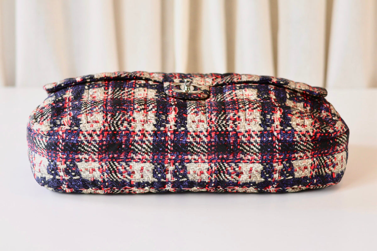 Chanel fabric single flap bag