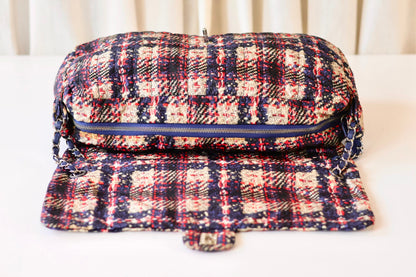 Chanel fabric single flap bag