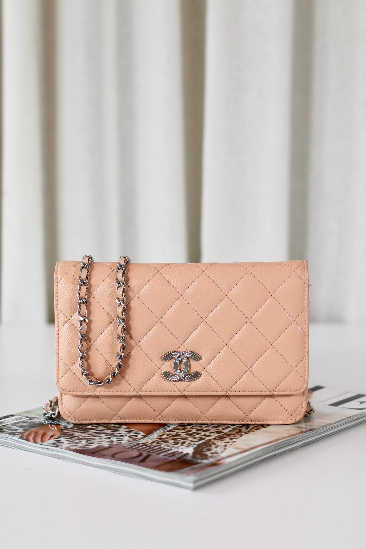 Chanel Wallet On Chain Beige