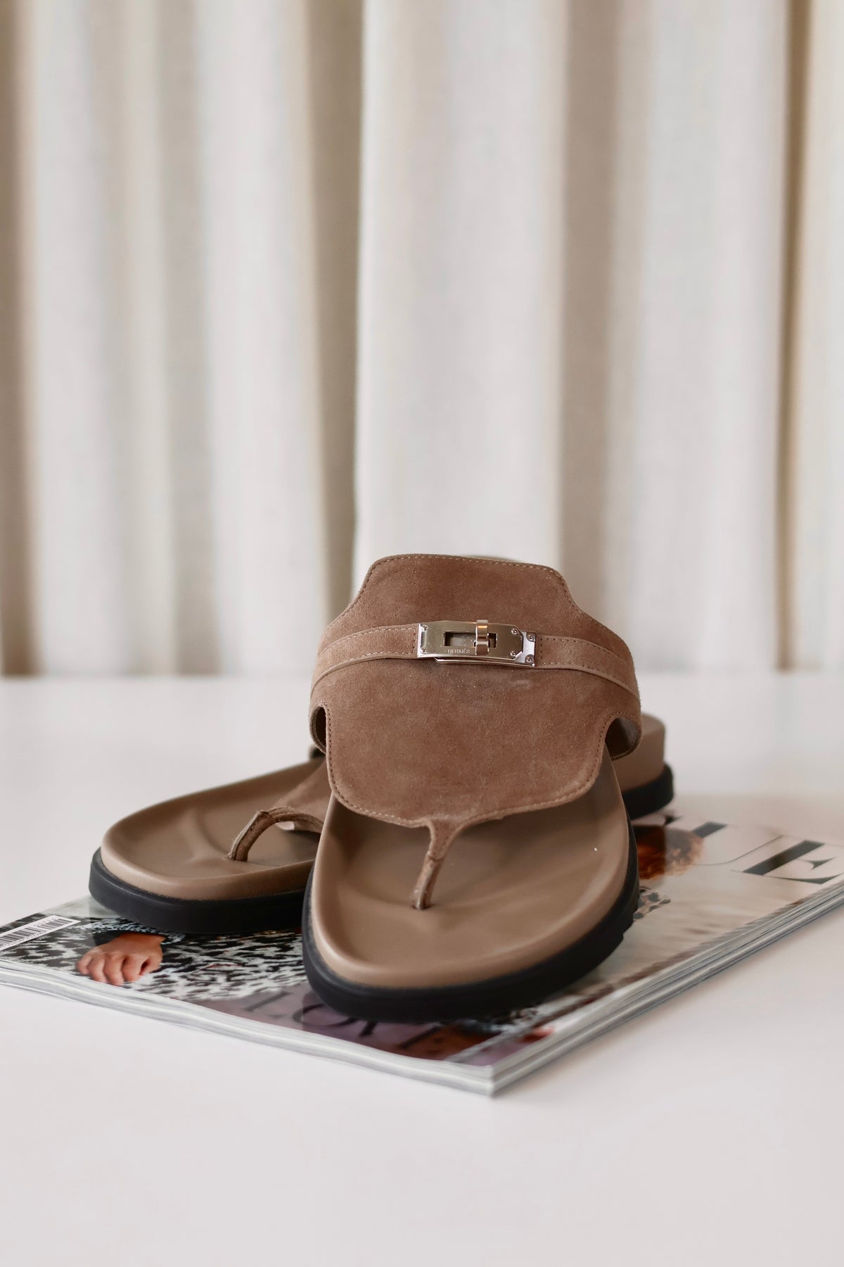 Hermes Empire Sandals Beige Sable
