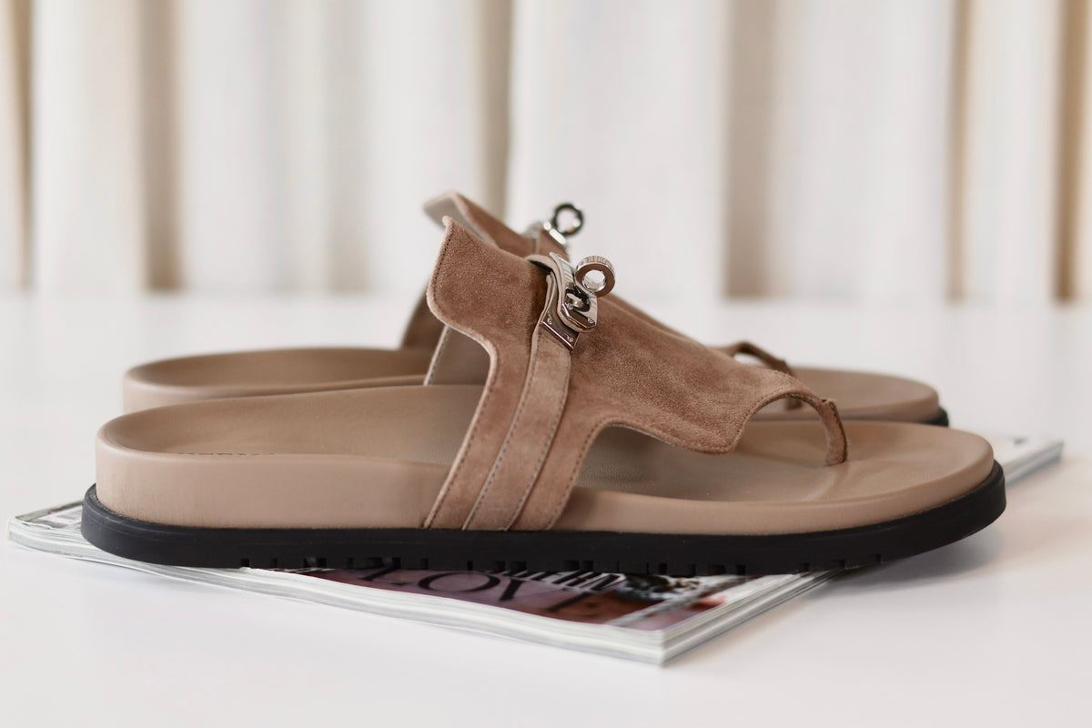 Hermes Empire Sandals Beige Sable