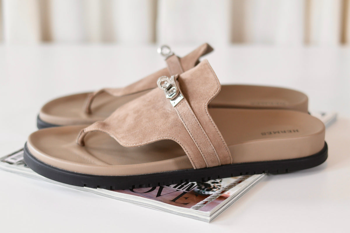 Hermes Empire Sandals Beige Sable