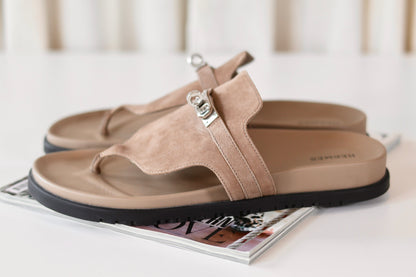 Hermes Empire Sandals Beige Sable