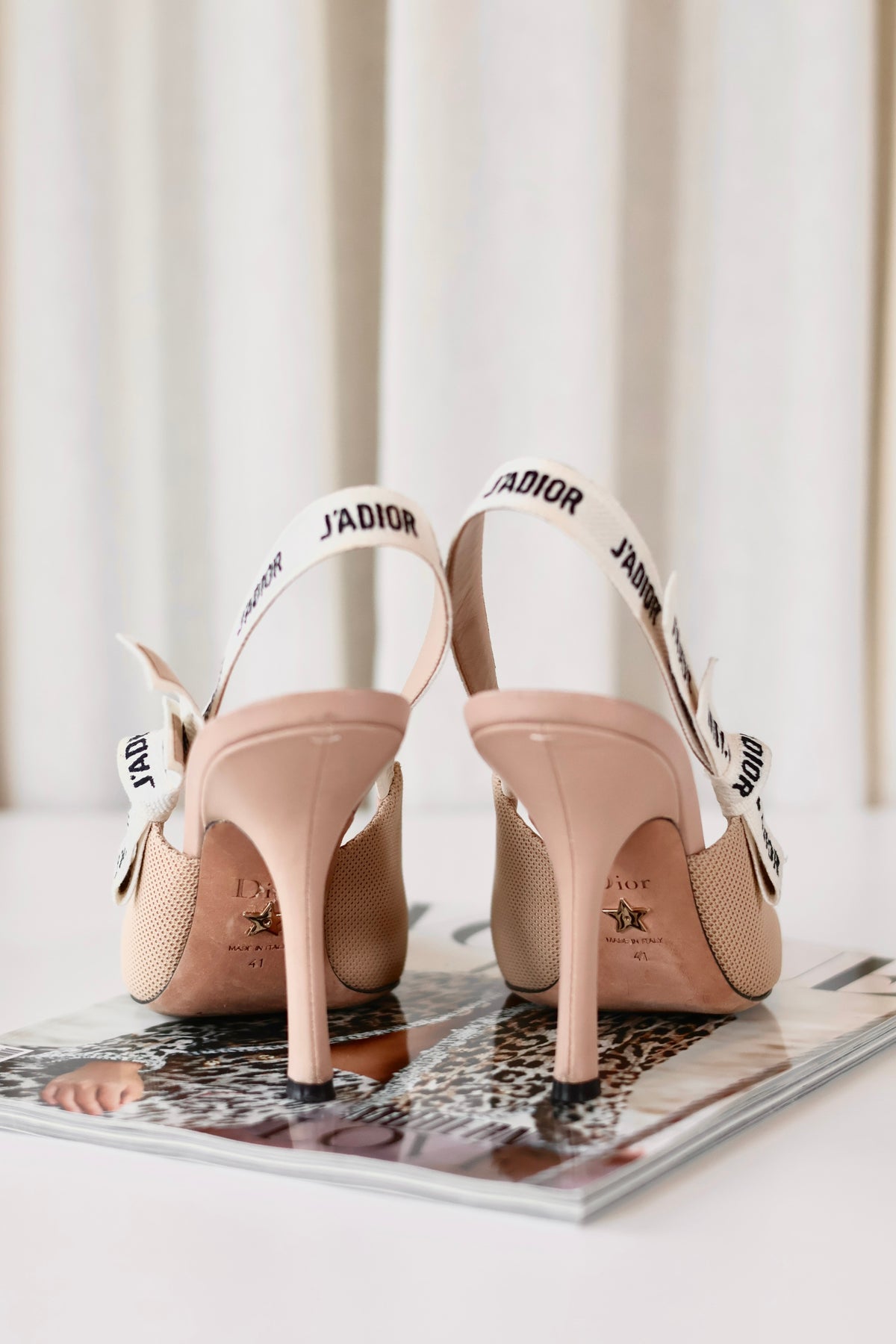 Dior J'Adior Slingback Heels Beige