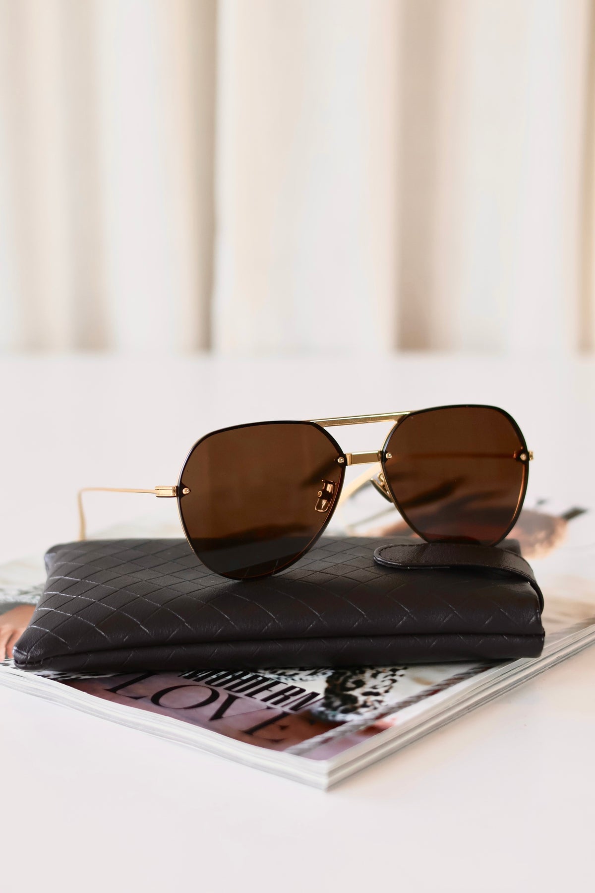 Bottega Veneta Sunglasses Gold