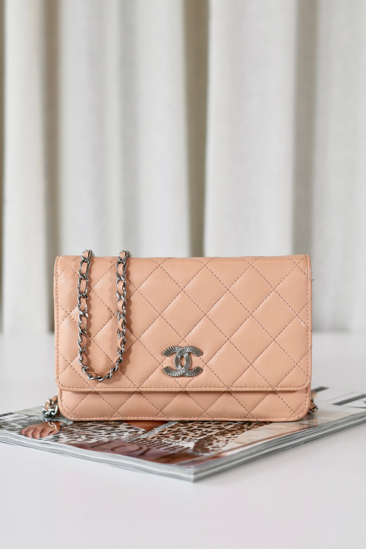 Chanel Wallet On Chain Beige