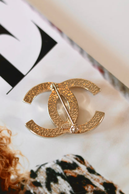 Chanel CC Pearl Brooch