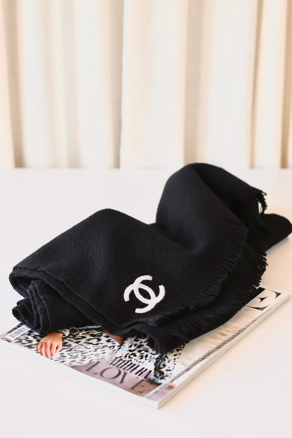 Chanel CC Scarf Black
