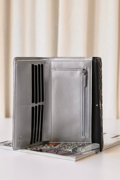 Chanel Camellia Wallet Black