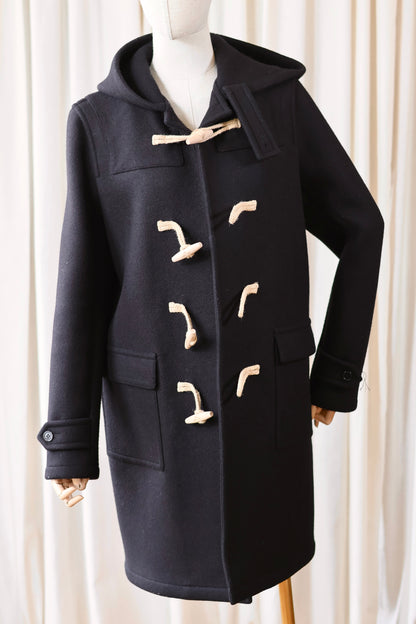Saint Laurent Wool Duffle Coat Black