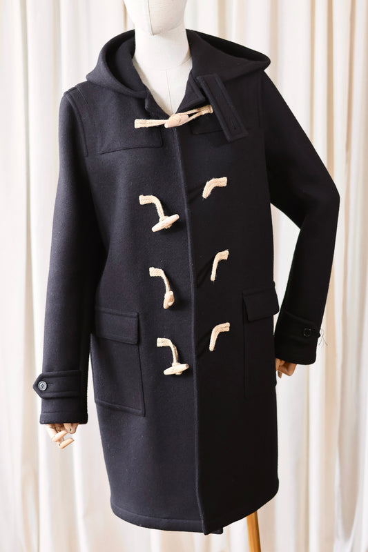 Saint Laurent Wool Duffle Coat Black