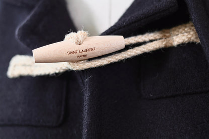 Saint Laurent Wool Duffle Coat Black