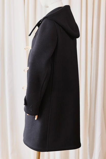 Saint Laurent Wool Duffle Coat Black