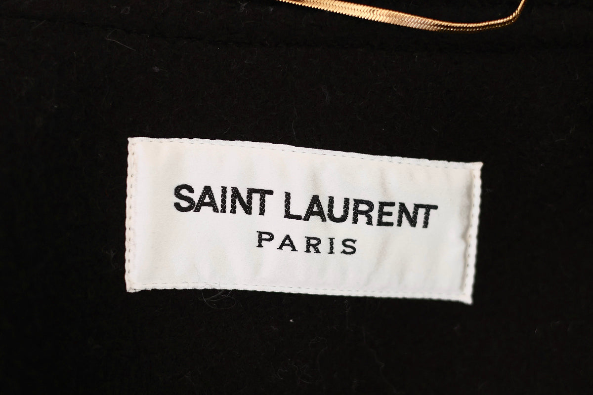 Saint Laurent Wool Duffle Coat Black
