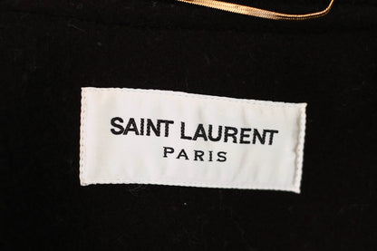 Saint Laurent Wool Duffle Coat Black