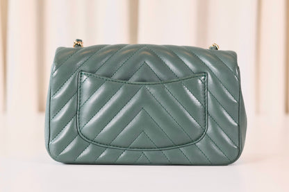 Chanel Chevron Rectangular Green