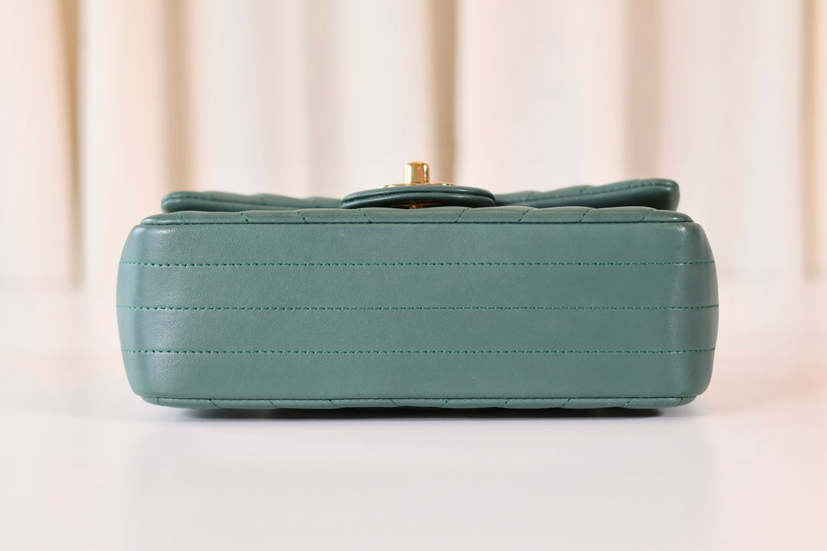 Chanel Chevron Rectangular Green