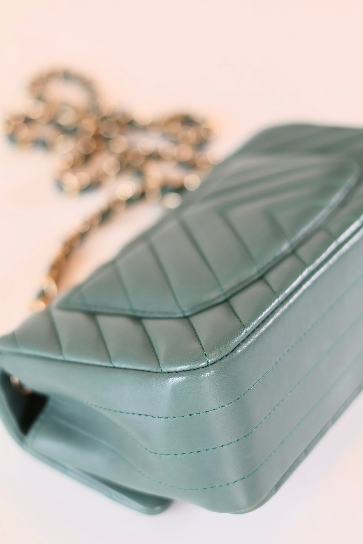 Chanel Chevron Rectangular Green
