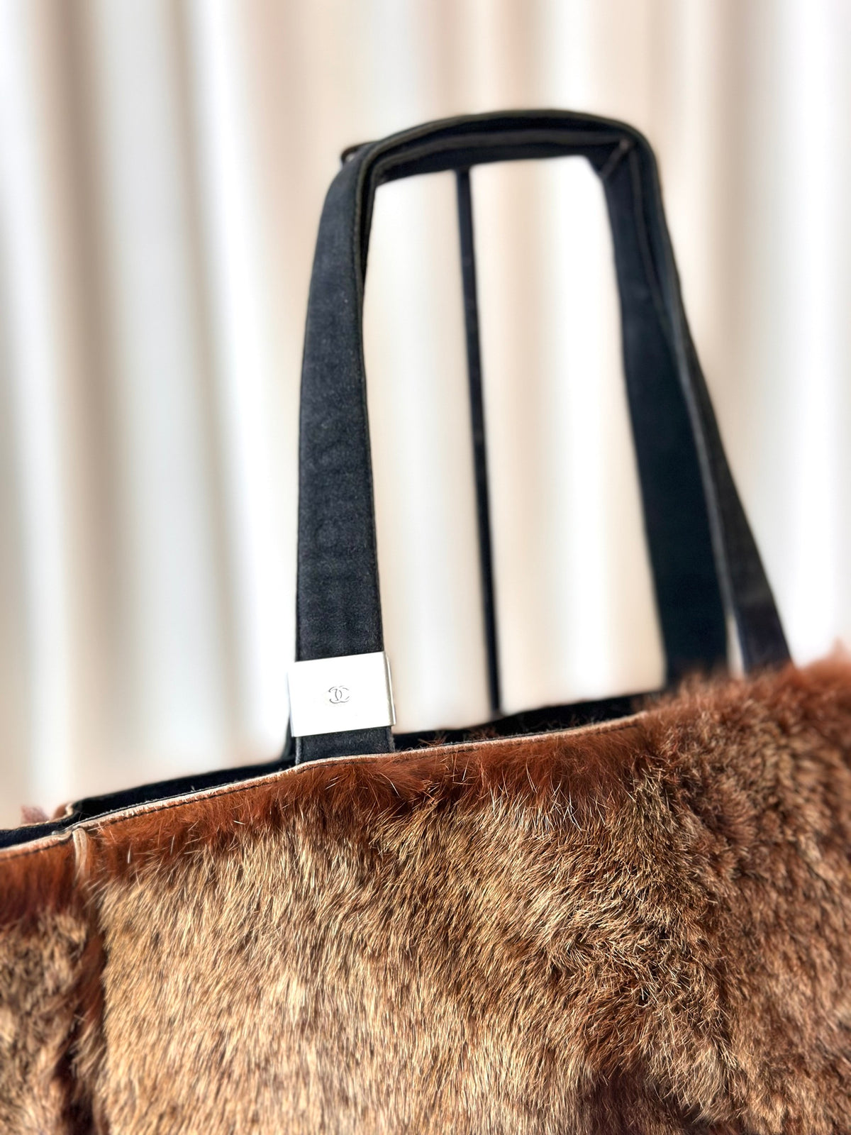 Chanel fur shopper