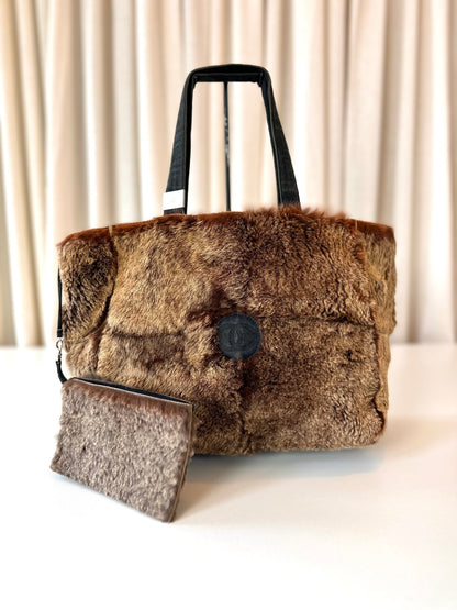 Chanel fur shopper