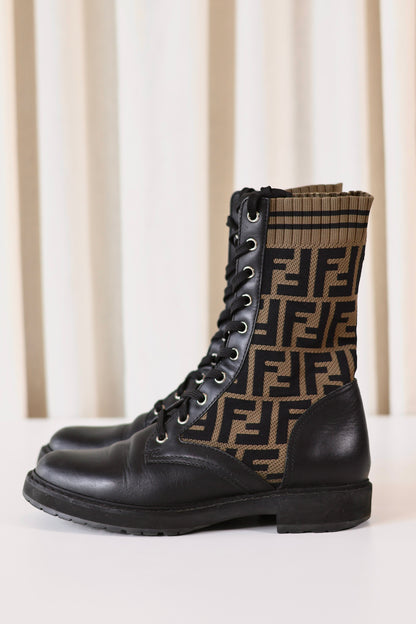 Fendi Black Boots Monogram
