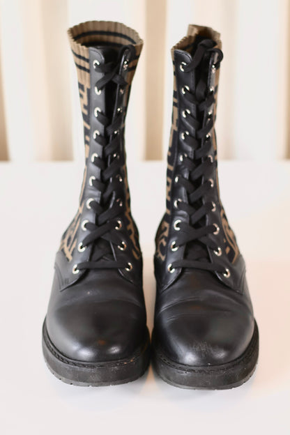 Fendi Black Boots Monogram