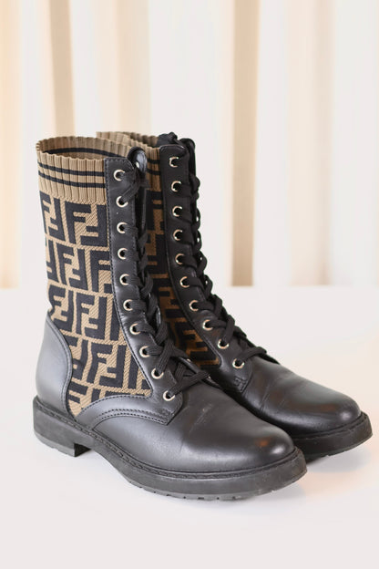 Fendi Black Boots Monogram